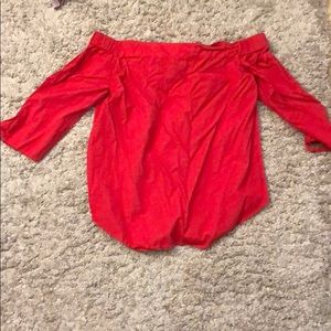 Red off the shoulder top